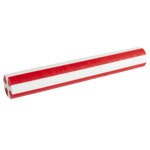 Straight Red and White Stripe Poly Resin Pen Blank