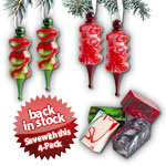 4 pack Ornament Set w/Blanks Red & Green